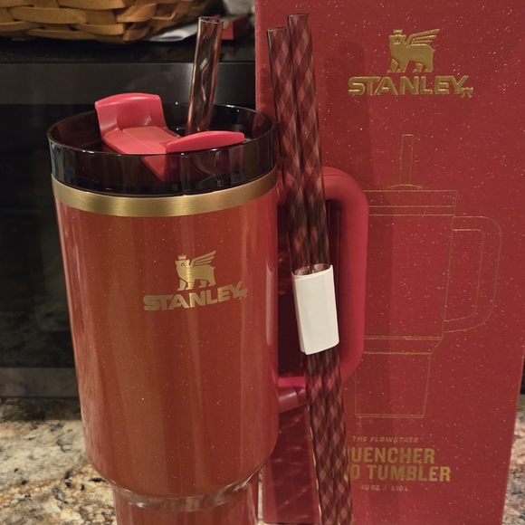 Stanley | Other | Stanley Red And Gold Quencher Tumbler | Poshmark